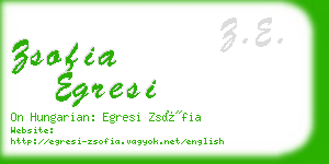 zsofia egresi business card